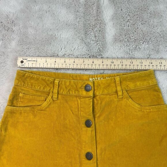 Noisy May Mini Skirt A-Line Womens Size M Corduroy Button Front Autumn Retro - Picture 8 of 10